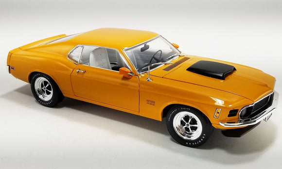 ACME 1801867 1970 Ford Mustang Boss 429 - Grabber Orange with White Interior