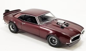 ACME 1805216 1968 Pontiac Firebird - Drag Outlaws - Custom Maroon Metallic
