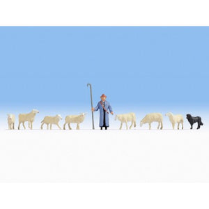 Noch 15748 HO Sheep And Shepherd