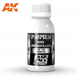 AK-Interactive AK759 Professional White Primer & Microfiller 100ml