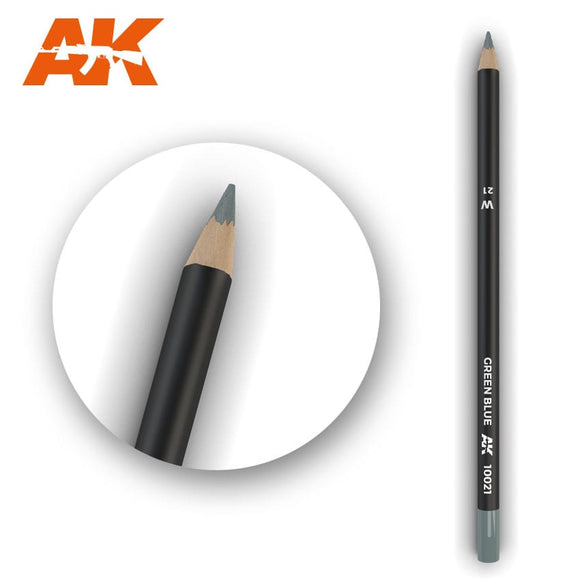 AK-Interactive AK10021 Watercolor Weathering Pencil - Green Blue