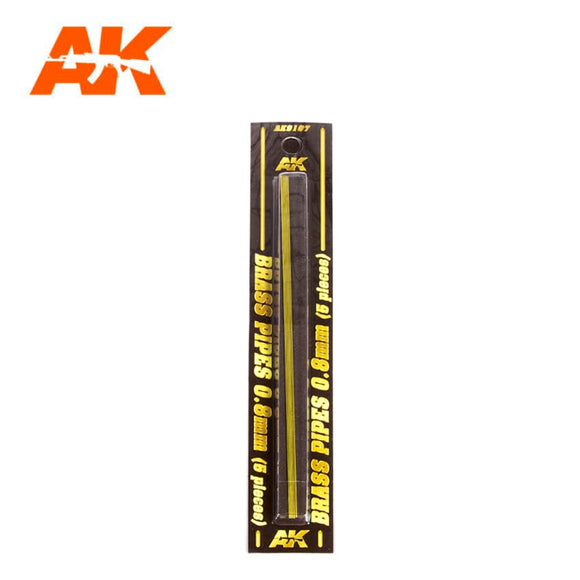 AK-Interactive AK9107 Brass Pipes 0.8mm x 5