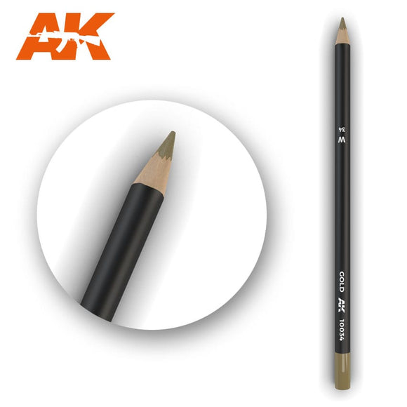 AK-Interactive AK10034 Watercolor Weathering Pencil - Gold