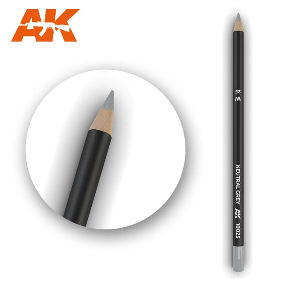 AK-Interactive AK10025 Watercolor Weathering Pencil - Neutral Grey