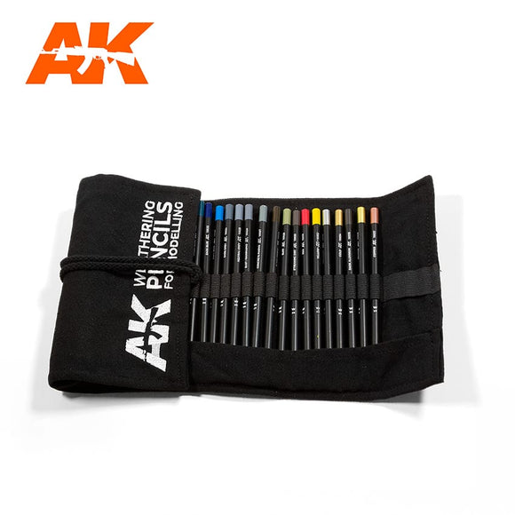 AK-Interactive AK10048 Weathering Pencil Set in Roll