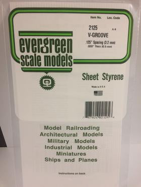 Evergreen 2125 Sheet - V Groove - 3.20mm
