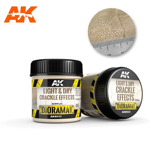 AK-Interactive AK8033 Terrains Light & Dry Crackle Effects - Acrylic 100ml