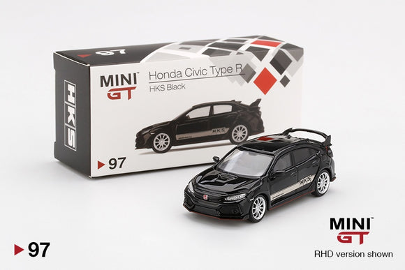Mini GT 97 Honda Civic Type R HKS Black